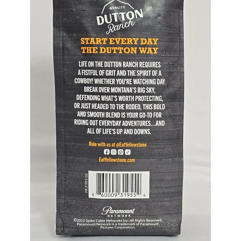 3-PACK Yellowstone Ranch House Dark Roast Ground Coffee 12 oz Each Bag